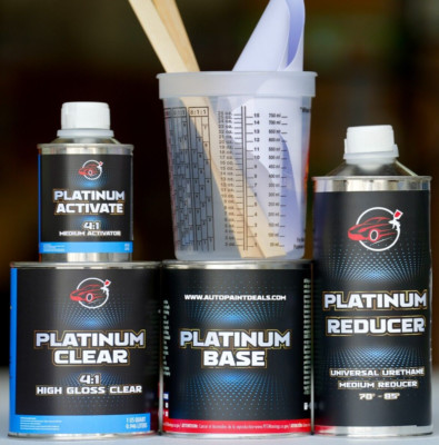 BMW Motorcycle QUART UNREDUCED Paint, Reducer + Clearcoat KIT PICK YOUR COLOR!