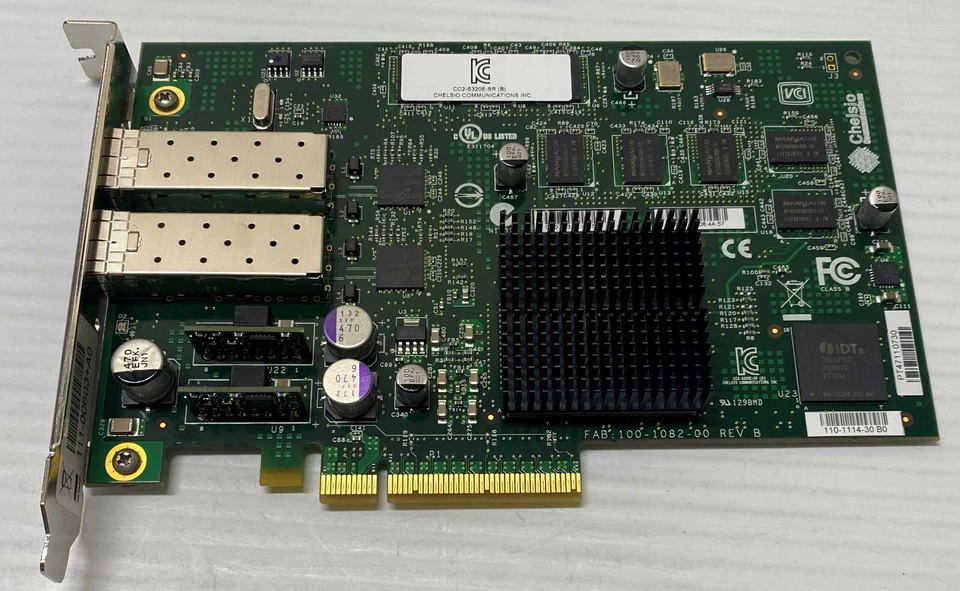 NEW NetApp X1107A-R6 NIC Dual Port Bare Cage SFP+ 10GbE PCIe 111-00603 Adapter - Image 2 of 3
