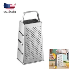9’’ Cheese Grater Box Sided Cheese Shredder Stainless Steel Kitchen Tool