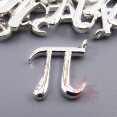 Pi Math Charms - 2/5/10 Science Wholesale Silver Plated 18mm Pendants ...