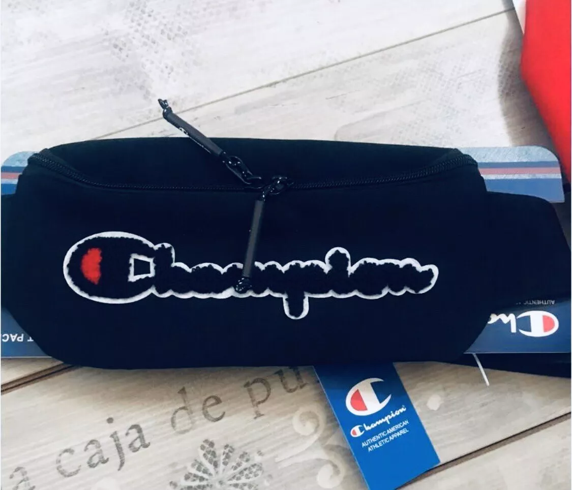 Champion Waist Bag Black Shoulder Fanny Pack C Prime Logo Dark Waist Sling Bag