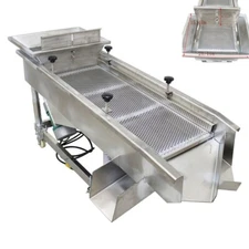 Double Motor Linear Vibrating Screen Electric Vibrating Sifte 8mm&4mm Sieve 220V