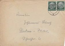 GER30118) Germany 1940 Third Reich envelope, correspondence enclosed, franked wi