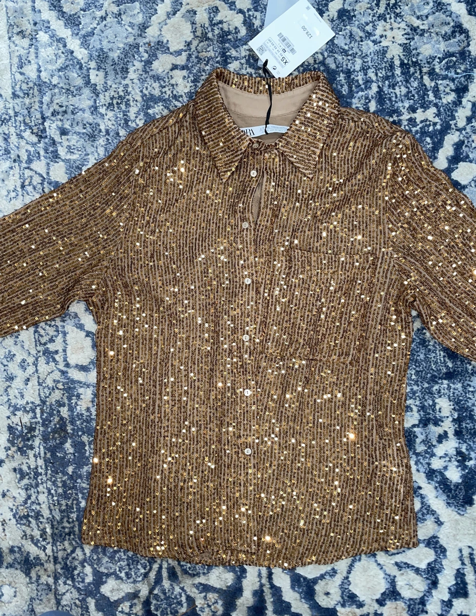 Zara gold button hot sale jumper