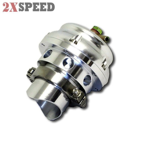 Válvula de soplado universal tipo 50 mm + adaptador de 4" Toyota Honda Acura plateado - Imagen 6 de 9