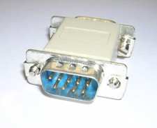 9-Pin DB9 Male/Male Gender Changer Adapter DB9M-M RS-232 Serial