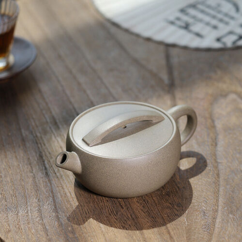Big Mouth Tea Pot For Pu'er Tea Full Handmade Hanwa Pot Marked Zisha Qingduan - Picture 2 of 12