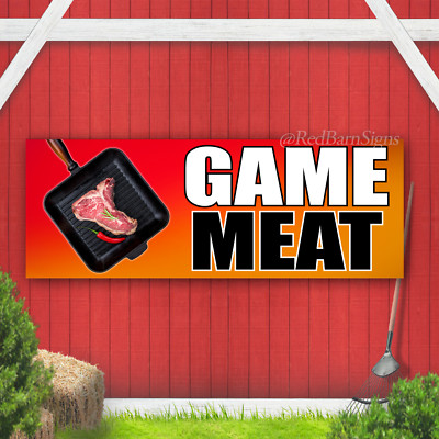 Game/meat Poster Game meat Indoor Outdoor Vinyl Banner Design | eBay
