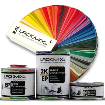 Riempitivo primer epossidico 2K EP, antiruggine, primer / colori RAL / 1,5 kg set da 3.