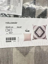 Ikea FJÄLLSKRÅP Pillow Cushion Cover Wool Blend 26"x26" Southwest Gray Beige NEW