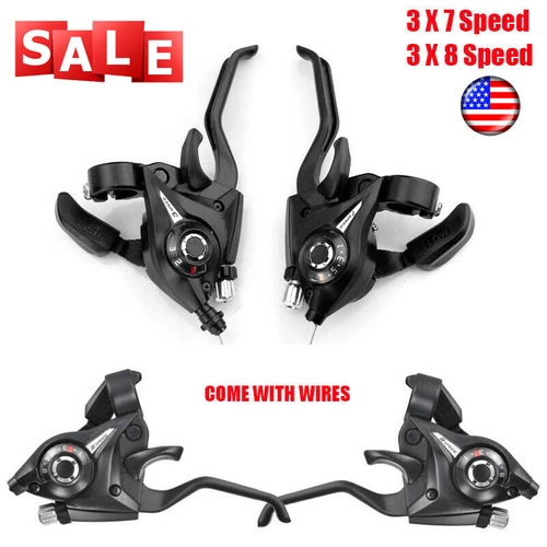 Shimano ST-EF51 3/7/8/Speed Shifters / Brake Levers Combo Kit Road Mountain Bike - Picture 1 of 17