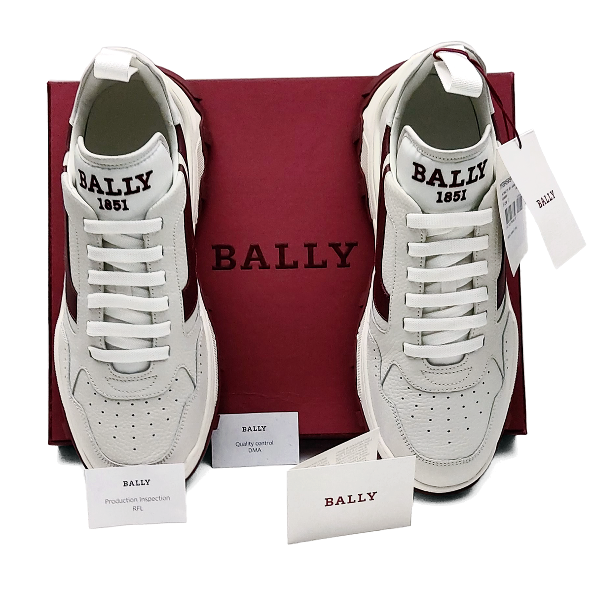 Bally Holden T White Leather Low-Top Sneakers US 10 (0510 Bally Holden T White Leather Low-Top Sneakers US 10 (0510