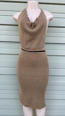 free people polka dot dress brown Sparks Fly Midi Dress