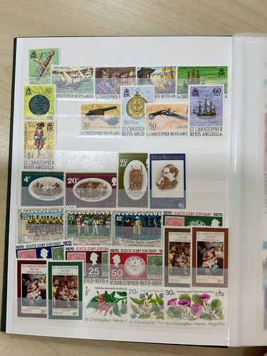British Commonwealth stamps, St Kitts etc, MNH, 22 sides #z738 - 第 5/23 張圖片
