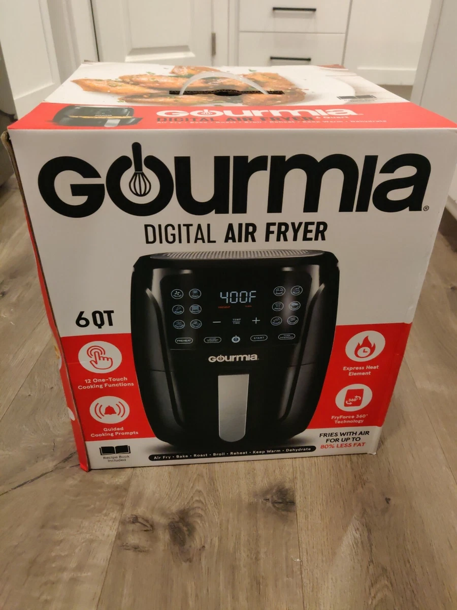 Gourmia 6-Qt Digital Air Fryer with Guided Cooking, Black GAF686