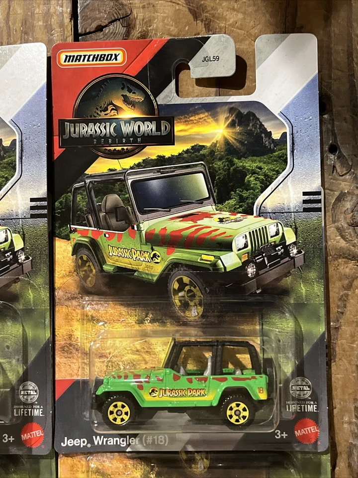 LOT 10 MATCHBOX JURASSIC WORLD REBIRTH JURASSIC PARK JEEP WRANGLER #18 - Image 4 of 4