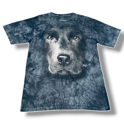 T-Shirt The Mountain XL schwarz Lab Hund Muster gemustert