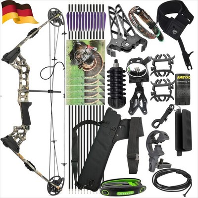 Compoundbogen Pfeile Set 20-70lbs Carbonpfeile Bogenschießen Jagdbogen Angeln RH