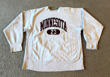 VTG 80s Champion Reverse Weave Minnesota Gophers Crew Neck Sweatshirt - L/XL