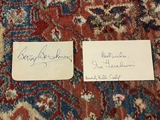 George Gershwin Signed Autograph Set With Ira Gershwin Songwriters Composer Rare