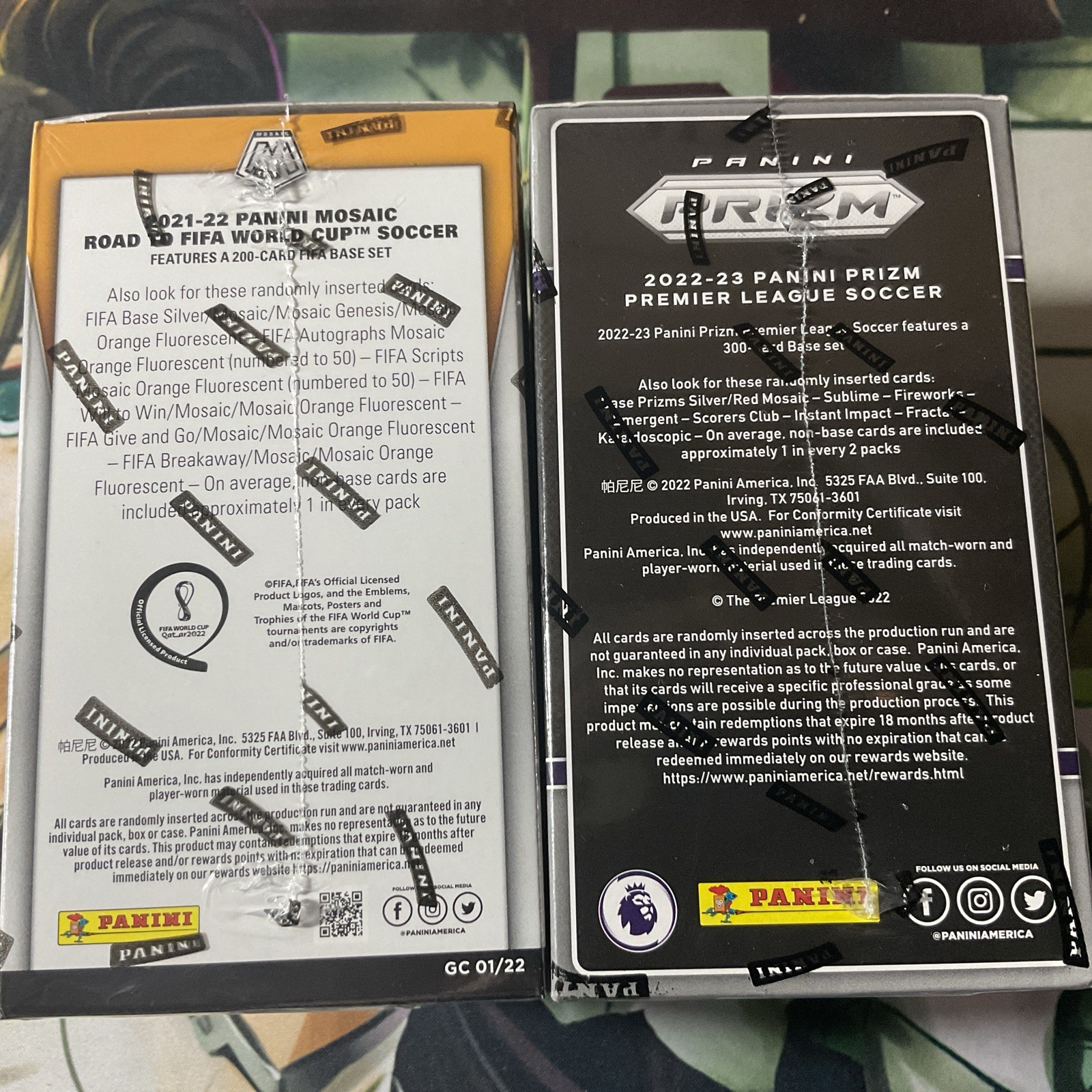 2021/2022-23 Panini Prizm ,Mosaic  FIFA  Soccer Blaster Boxes Sealed 2 Box Lot view 4