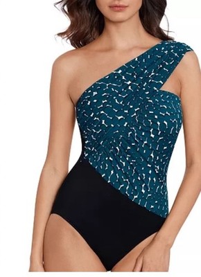 NWT Magicsuit By Miraclesuit Goddess One Piece Swimsuit In Shadow Dot Size 16