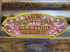 VINTAGE BROTHEL PORCELAIN SIGN RARE OLD LADIES WOMEN GENTLEMANS CLUB STRIP BAR