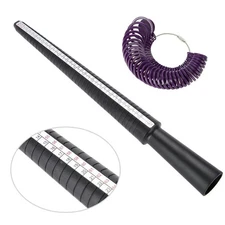 Metal Ring Sizer Gauge Mandrel Finger Sizing Measure Stick Standard Tool Sliver