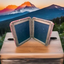 Antique Schoolhouse Child's Slate Chalkboard Laced Edges 9x7(14) Patent 1882