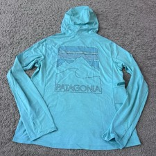 Women  s Patagonia Capilene Cool Sun Long Sleeve Hoody Hoodie T-Shirt Medium 