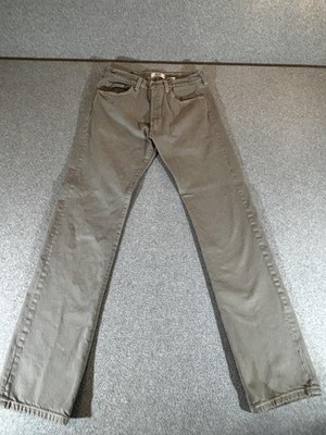 Levis 501 Jeans Mens 31x34 Straight Leg Button Fly Gray Denim Americana Classic