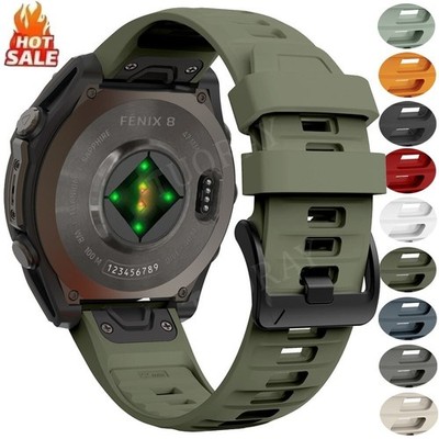 Quick Fit Watch Band Silicone Strap For Garmin Fenix 8 E 7 7X 6 6X Pro 5 5X 3HR