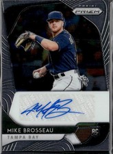 Mike Brosseau 2020 Panini Prizm #RA-MB Rookie Autographs Tampa Bay Rays AU