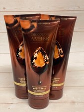 Bath Body Works Chocolate Amber Ultimate Hydration Body Cream x3