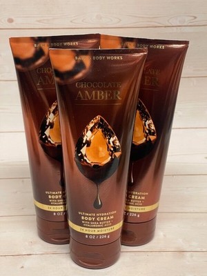 Bath & Body Works Chocolate Amber Ultimate Hydration Body Cream x3
