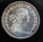 New ListingBust Dollar Design Liberty Mint Eagle Shield Bullion-0.999 Silver 1 Oz Art Coin