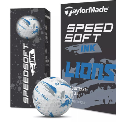 TaylorMade DETROIT LIONS SpeedSoft Ink Golf Balls Sleeve - 3 Balls
