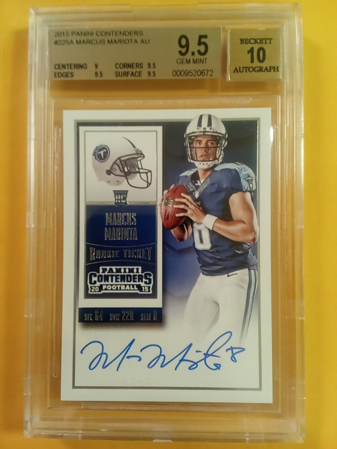 Marcus Mariota Panini Contenders Pennants #P33 Base