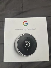 Google Nest learning thermostat - Polished Steel (T3019US)