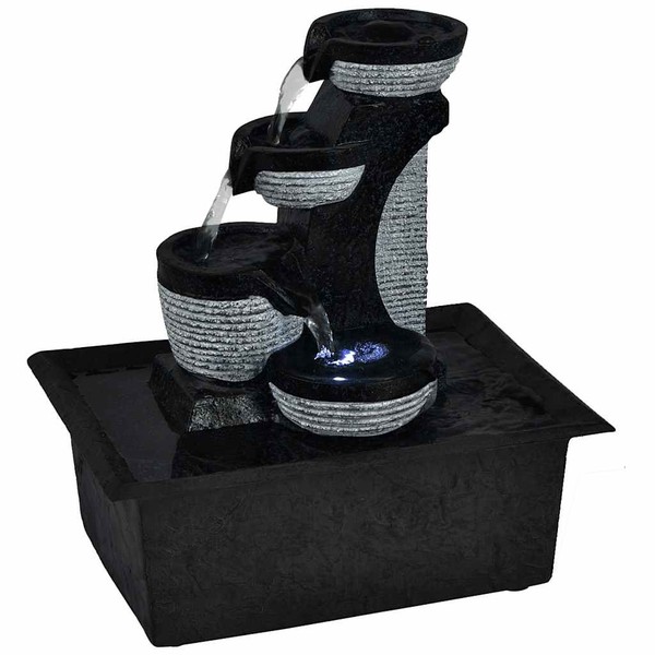 Zimmerbrunnen Springbrunnen Wasserspiel Gartenbrunnen Led Polyresin Vidaxl-image