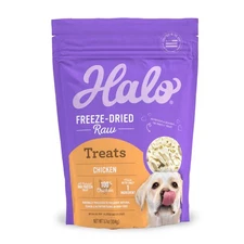 Halo Freeze Dried Raw Dog Treats 100% Chicken Breast Recipe, All-Natural 3.7oz P