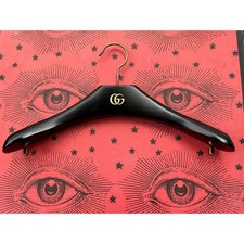 Gucci GG satin Wooden Hanger With Brass GG Symbol