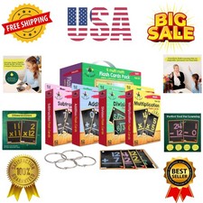 Math Flash Cards Set of 4 - Addition, Subtraction, Multiplication, Division w...