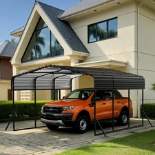 Metal Carport with Galvanized Steel Roof Heavy Duty Waterproof Roof For Cars
