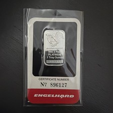 ENGELHARD AMERICAN PLATINUM 1 OZ EAGLE 999.5 SEALED BAR COA IN ASSAY CARD 2750.00 per troy oz