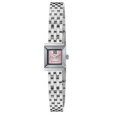Gucci G-Frame Quartz SS 14x18mm Pink Dial Women's Watch YA128539