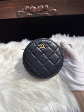 Chanel Round Bag Gold Ball Chain Bag Black Lambskin Gold Hardware [Duties Paid]
