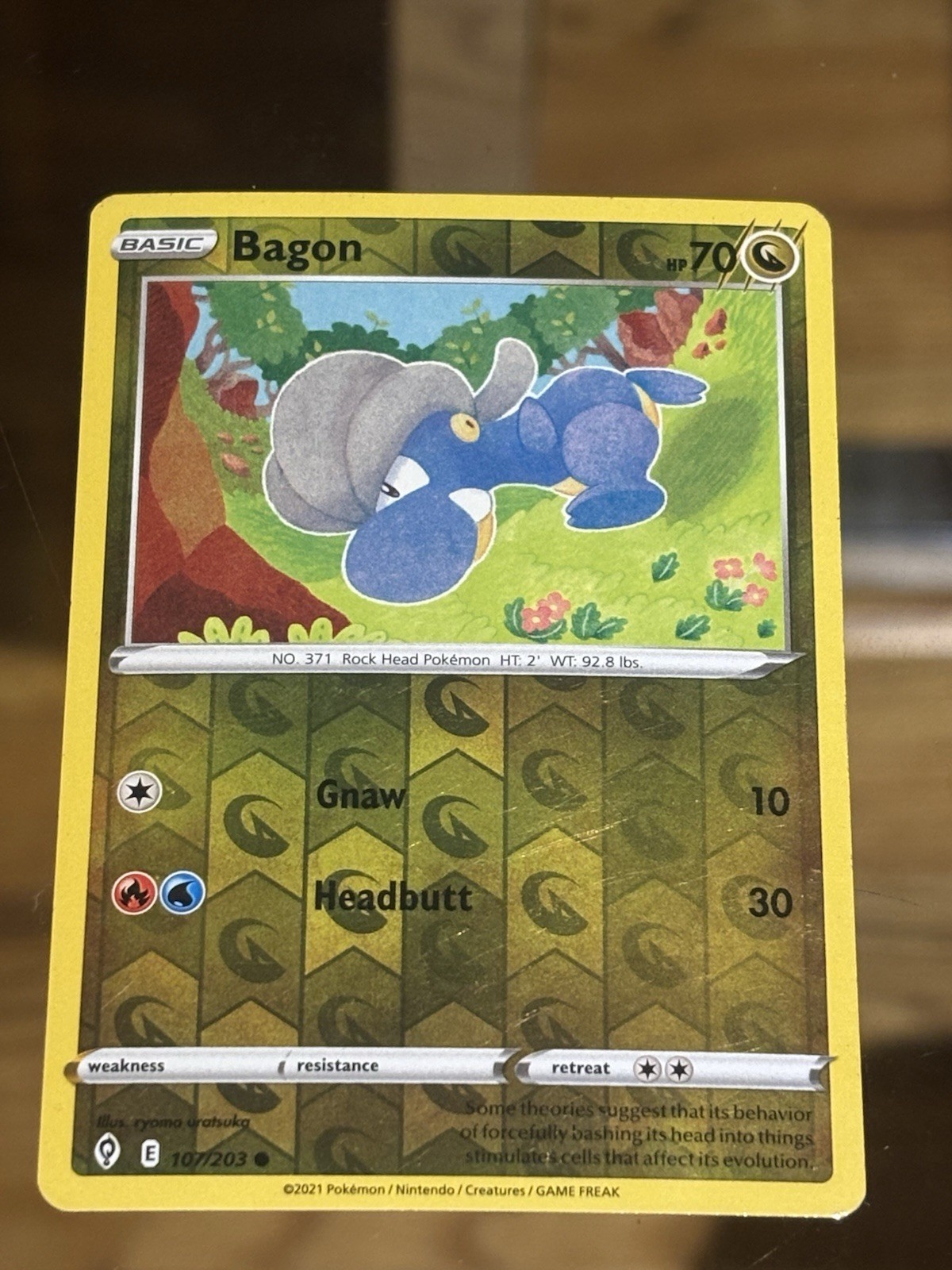 Bagon - 107/203 - Common - Reverse Holo  Pokemon Card B2G1 FREE