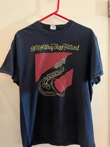 Vintage 61st Monterey Jazz Festival 2018 Concert Black T-Shi Vintage vintage concert t-shirt, vintage, size L, single stitch, B+ condition