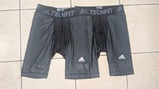 Two NWOT Adidas Techfit Climachill Compression Shorts Black Color Men's Large.
